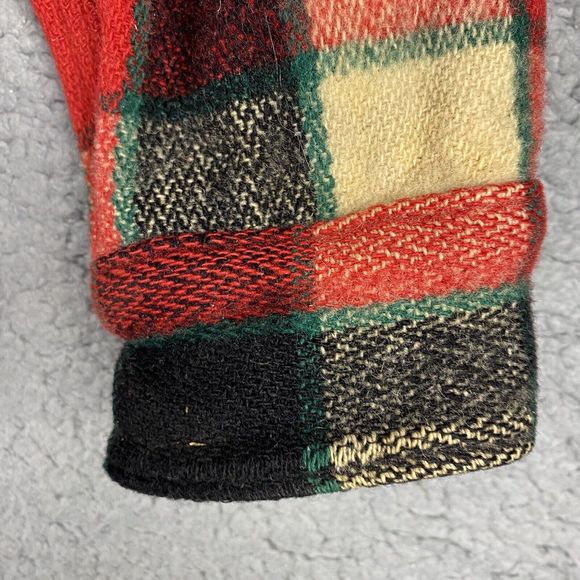 VTG WOOLRICH Wool Plaid Button Jacket Mens Size L Rare Plaid Thick Woolen Mills - Picture 9 of 13